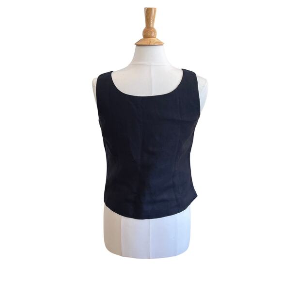 NWT Coldwater Creek Navy Linen Blend Embroidered Blazer / Jacket & Tank Set, 8 - Picture 6 of 15